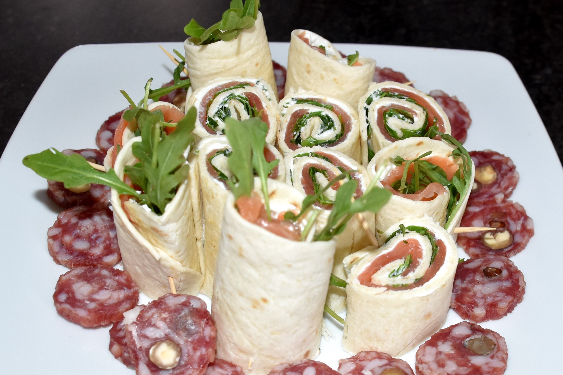 Wrap saumon roquette