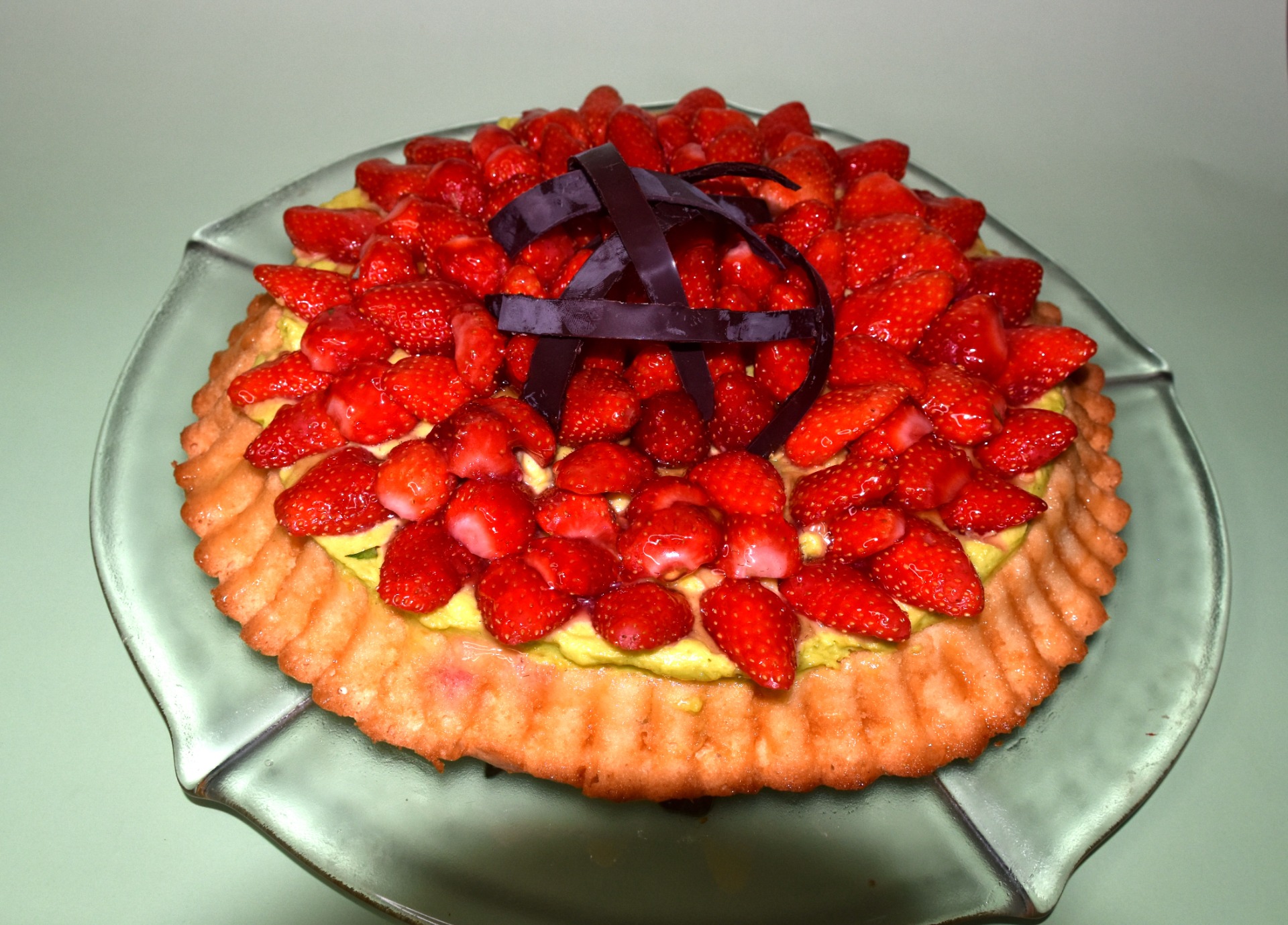 fond de tarte fraise pistache