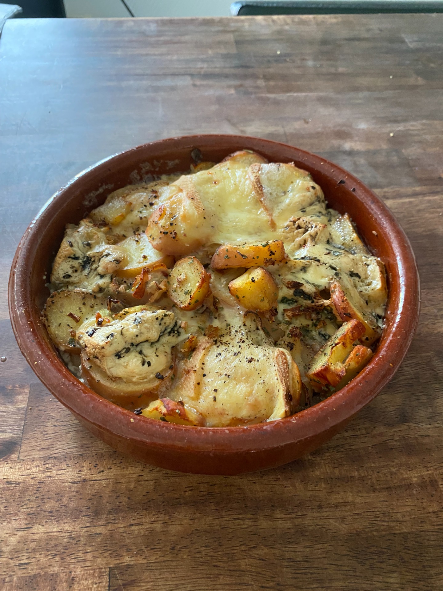Gratin de pommes de terre aux 2 fromages