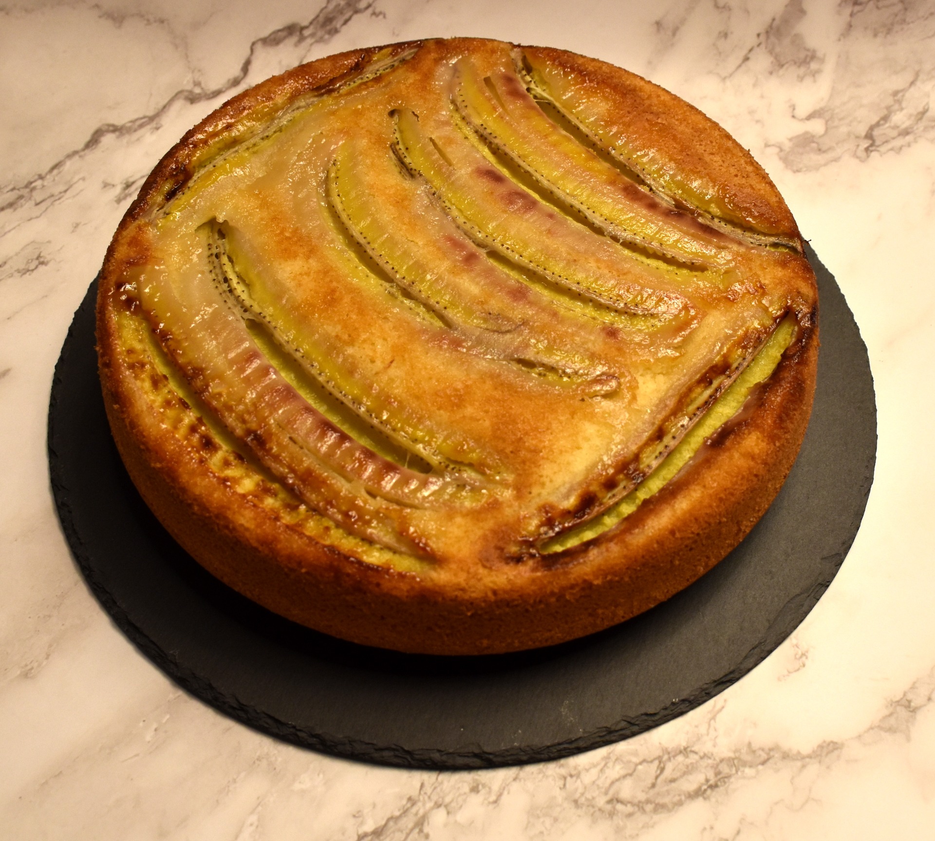 Gâteau renversé à la banane