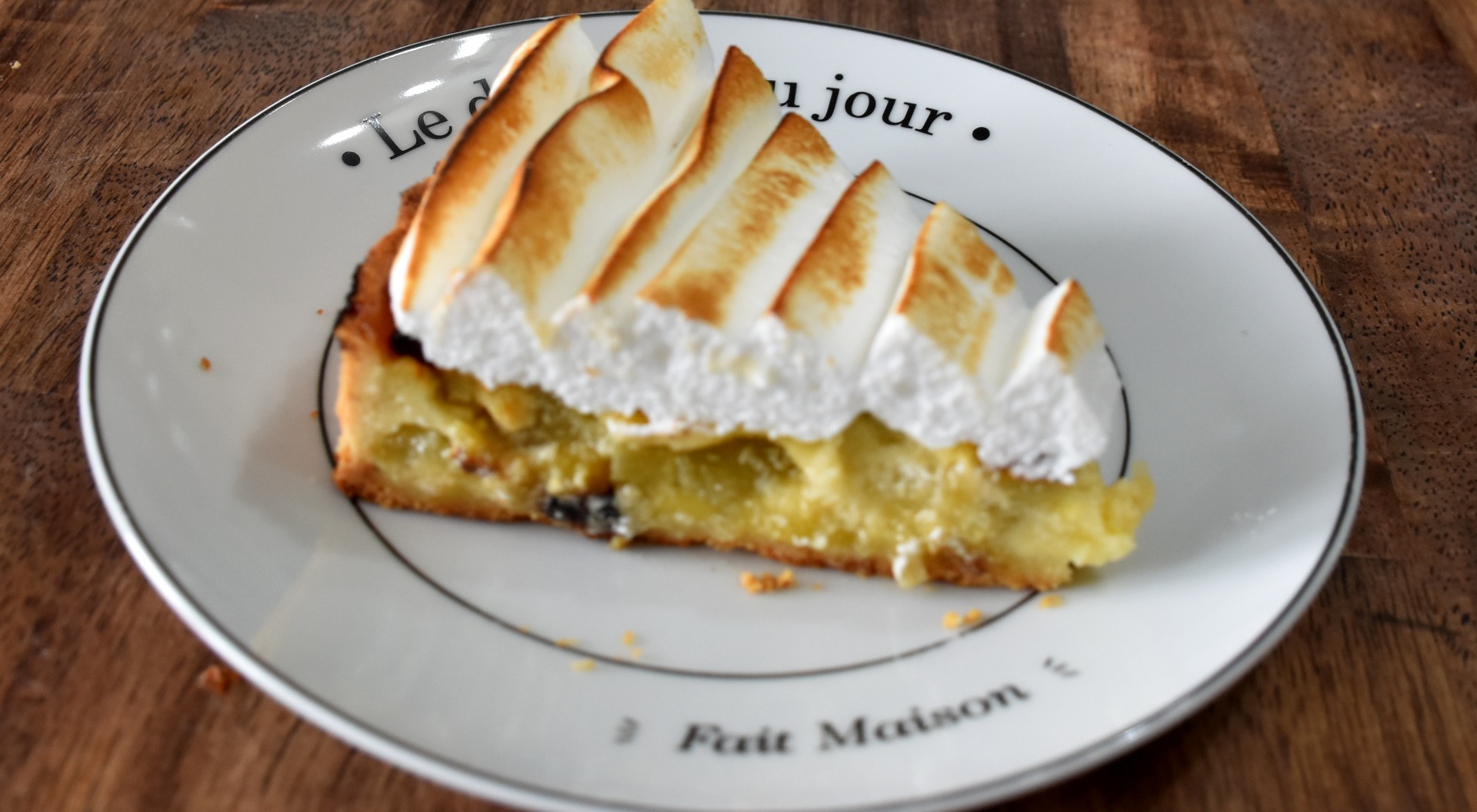 tarte à la rhubarbe meringue italienne