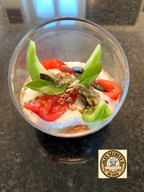 verrine de burrata aux tomates