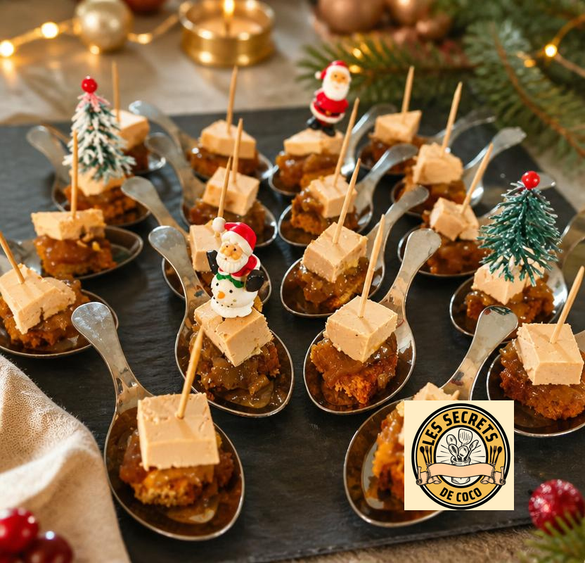 Cuillères apéritives au foie gras